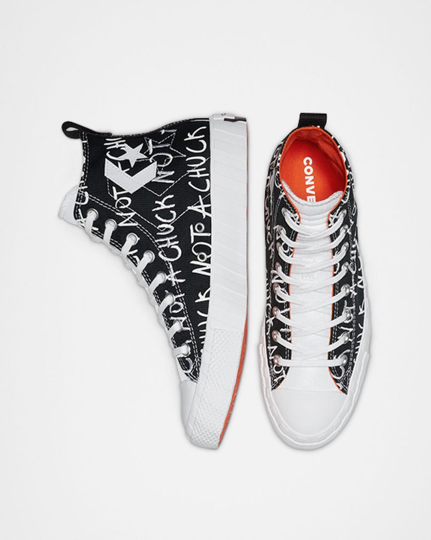 Men's Converse UNT1TL3D High Top Shoes Black / White | AU 0E39CE